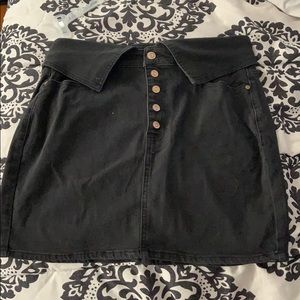 Black Jean Skirt